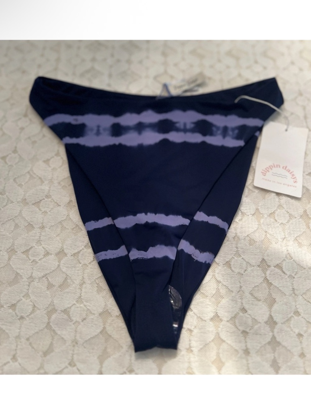 Dippin' Daisy's Navy Tie-Dye Bikini Seashore Bottom NEW TAGS MADE IN USA